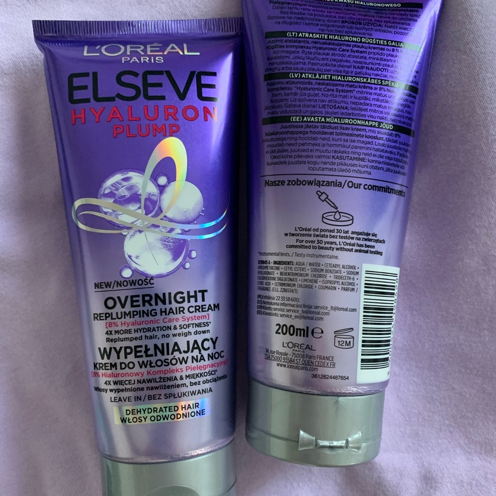 L'Oreal Overnight Replumping Hair Cream